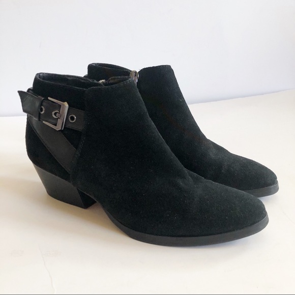 Aquatalia Farin Black Suede Weatherproof Bootie Size 5.5 - Picture 1 of 14